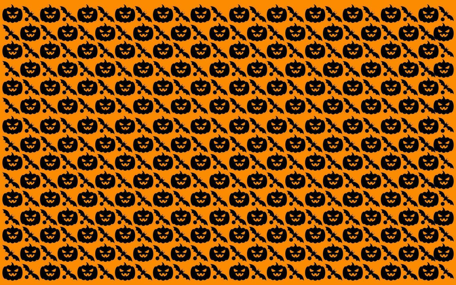 pumpkin and bat pattern background design with orange color. designs for gifts and wallpaper vector