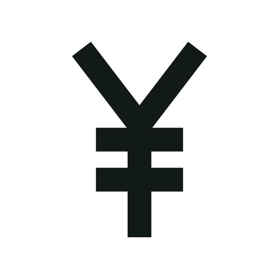 Vector yuan icon on white background