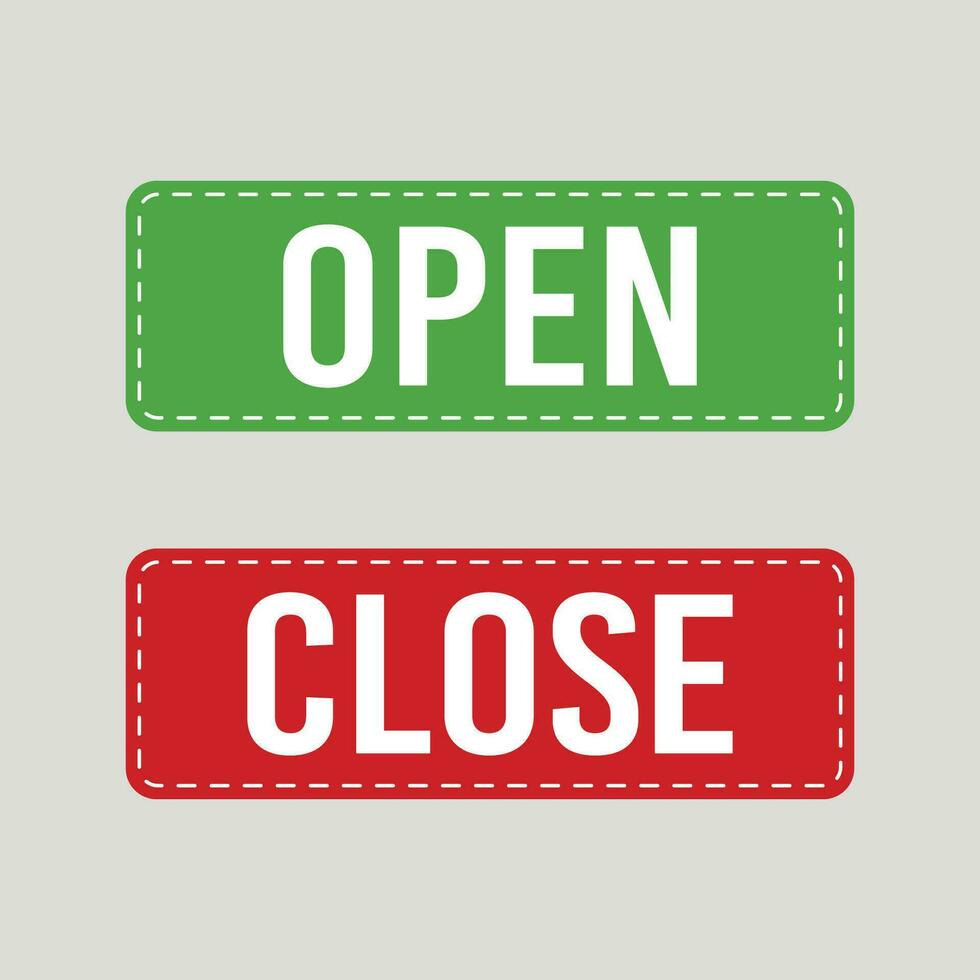 illustration of open and close sign vector