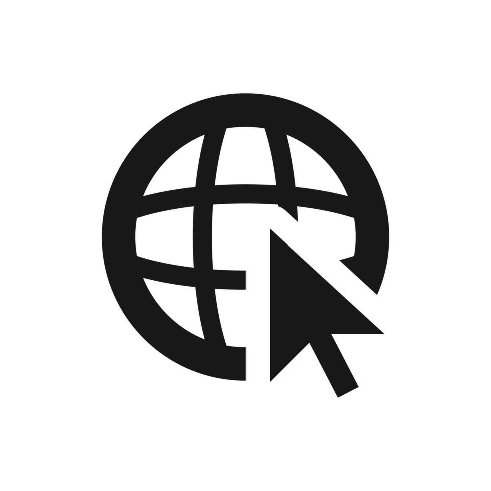 Vector go to web icon vector illustration