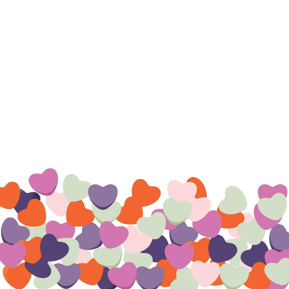 Vector frame with red hearts on pink background graphic design in the concept of love love symbol