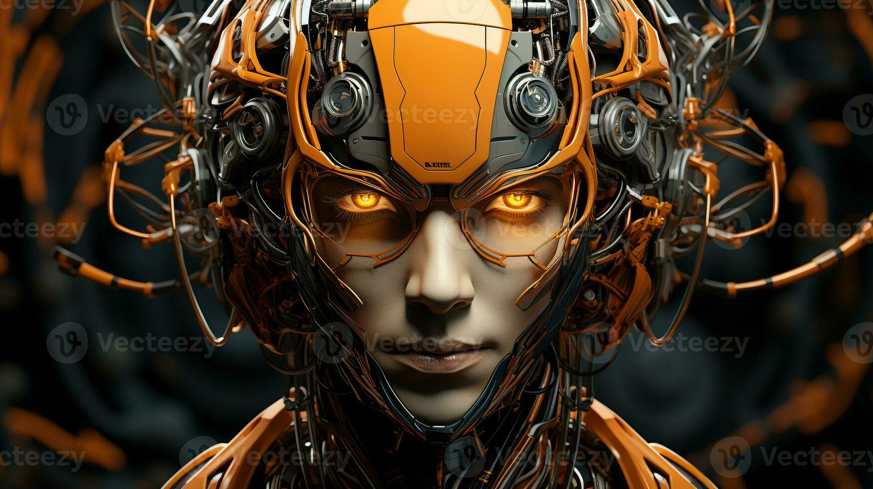 Advanced AI robots from the future ai photo