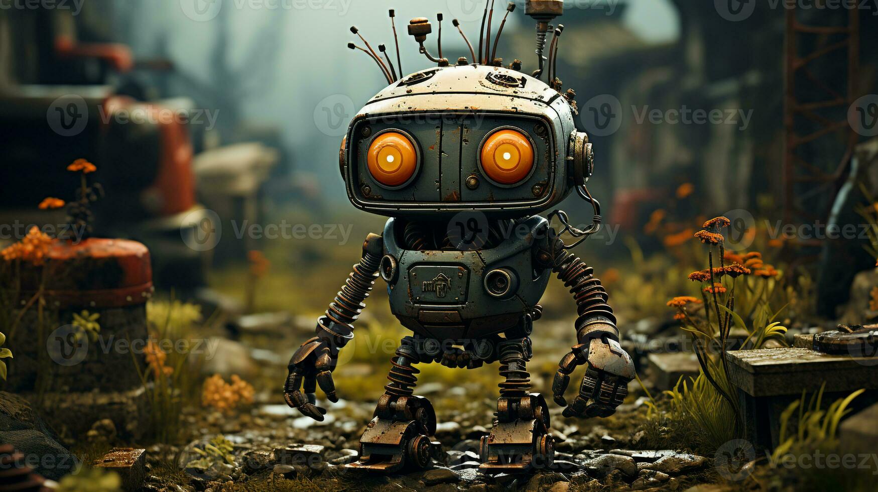 Advanced AI robots from the future ai photo