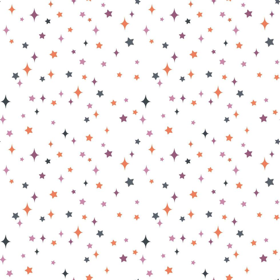 Magical seamless pattern with little stars. Beautiful vector background. Starry night sky. Cute minimalistic art elements on a white background.
