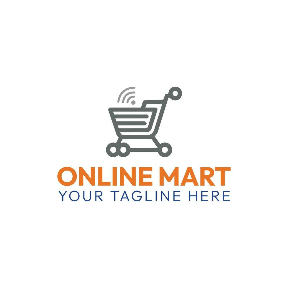 online mart logo, business logo, vector