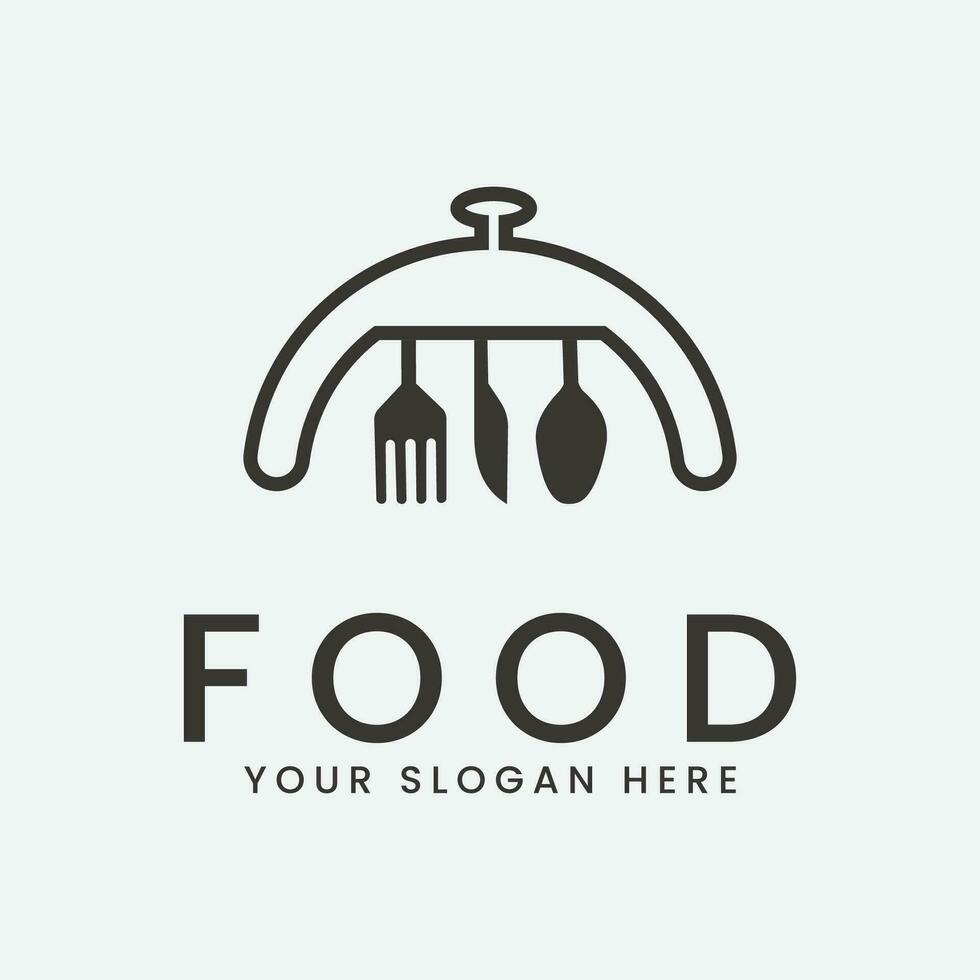restaurante comida logo vector ilustración diseño