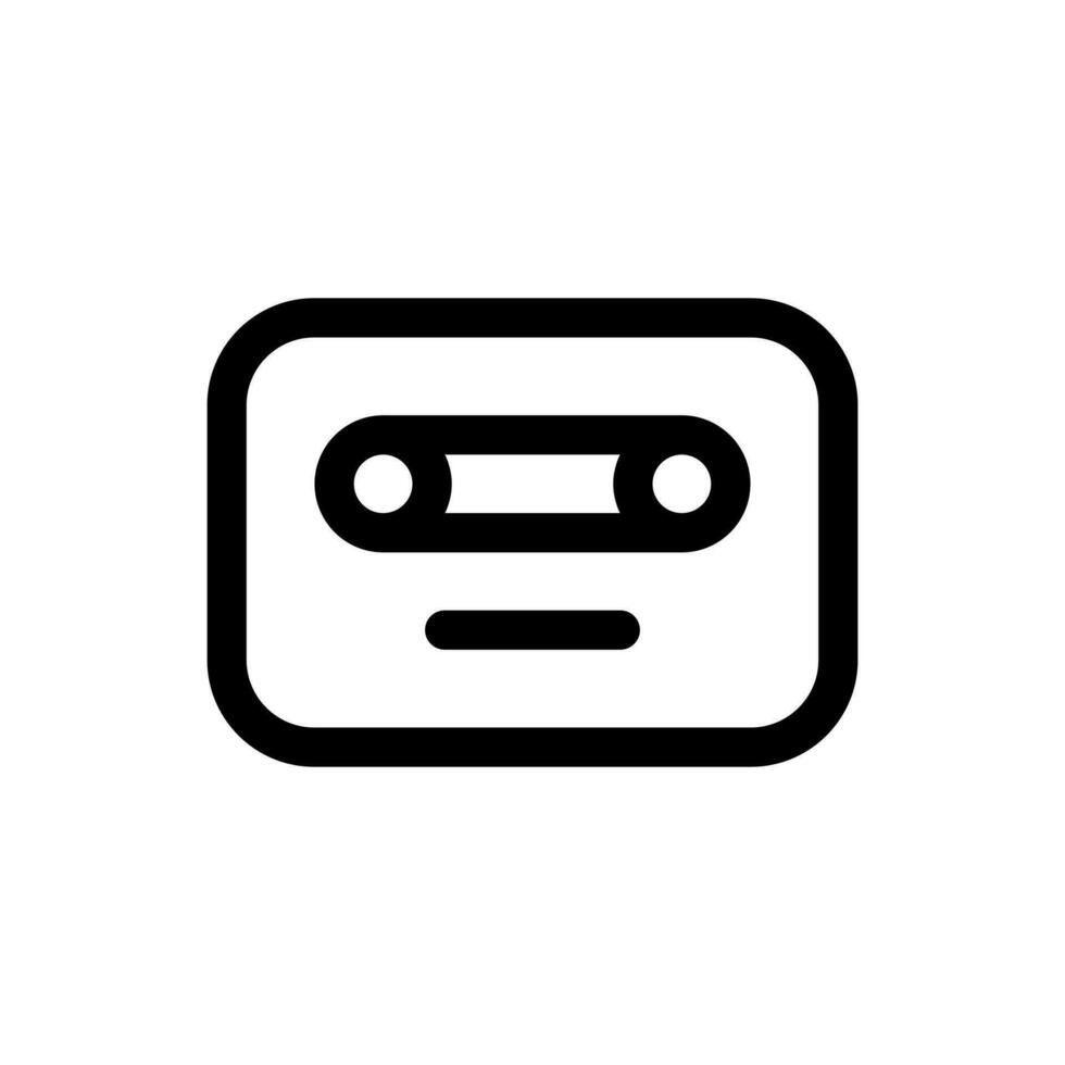 Cassette icon in trendy flat style isolated on white background. Cassette silhouette symbol for your website design, logo, app, UI. Vector illustration, EPS10.