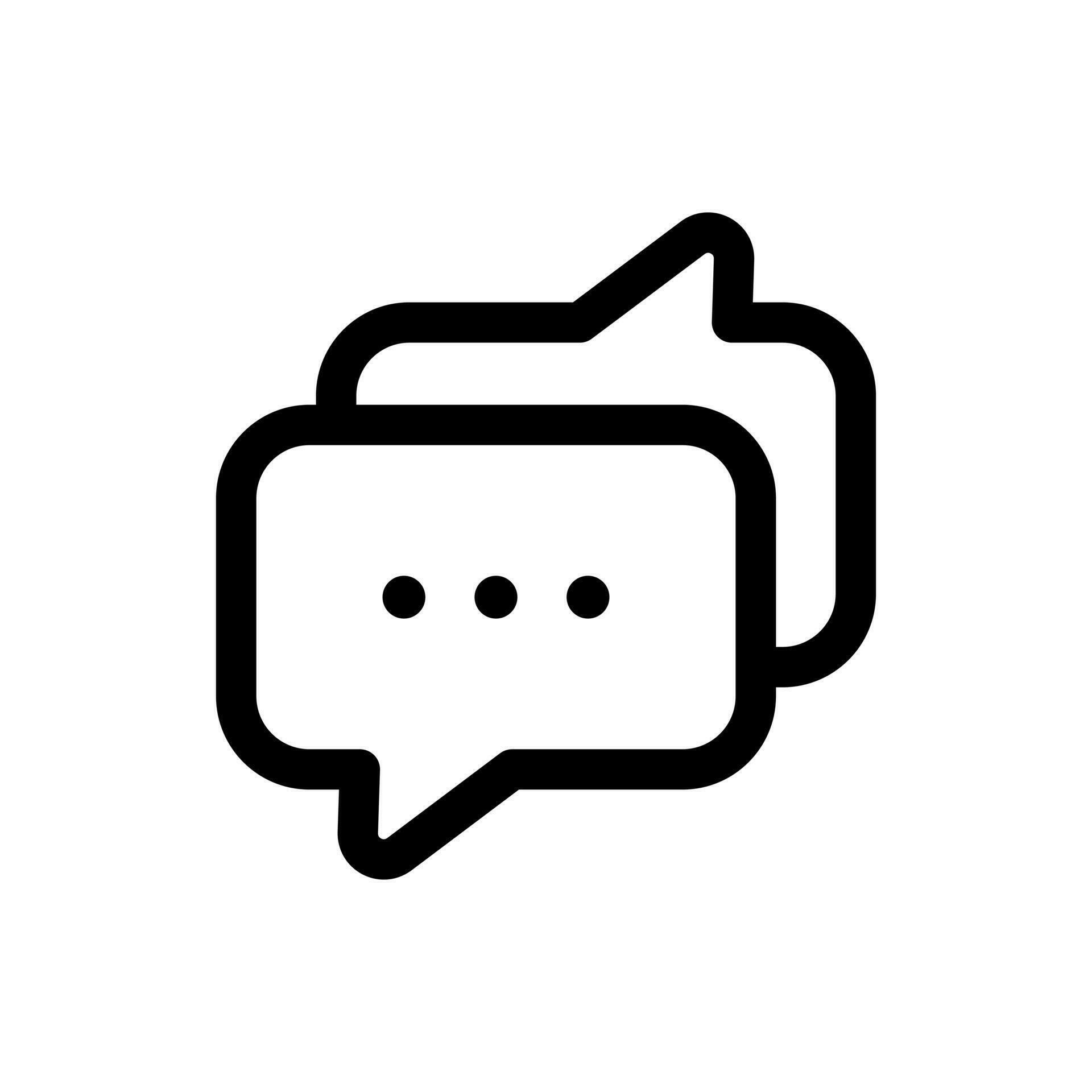 Chat icon in trendy flat style isolated on white background. Chat ...