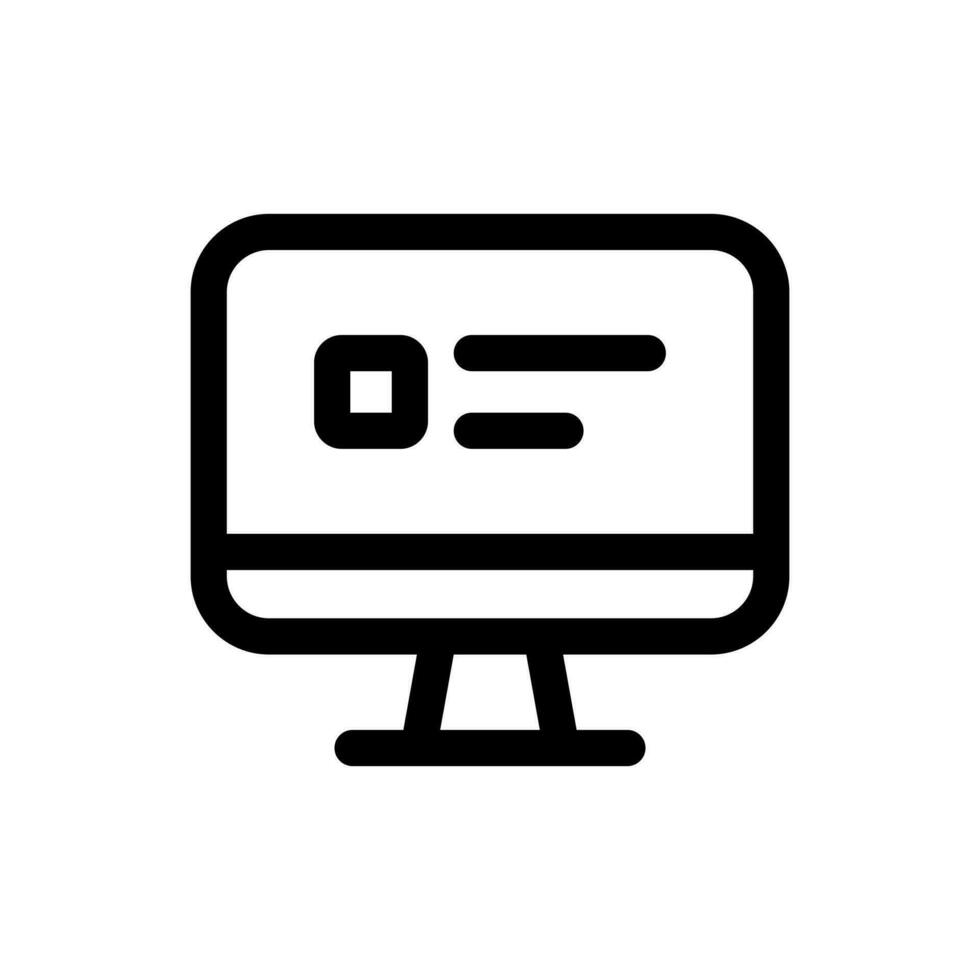 computadora icono en de moda plano estilo aislado en blanco antecedentes. computadora silueta símbolo para tu sitio web diseño, logo, aplicación, ui vector ilustración, eps10.