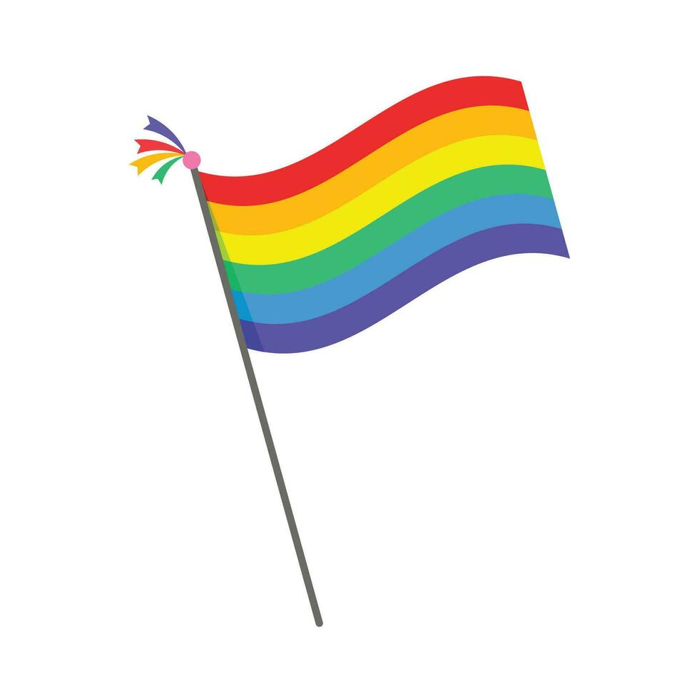 Vector rainbow flag vector for lgbtq pride month concept