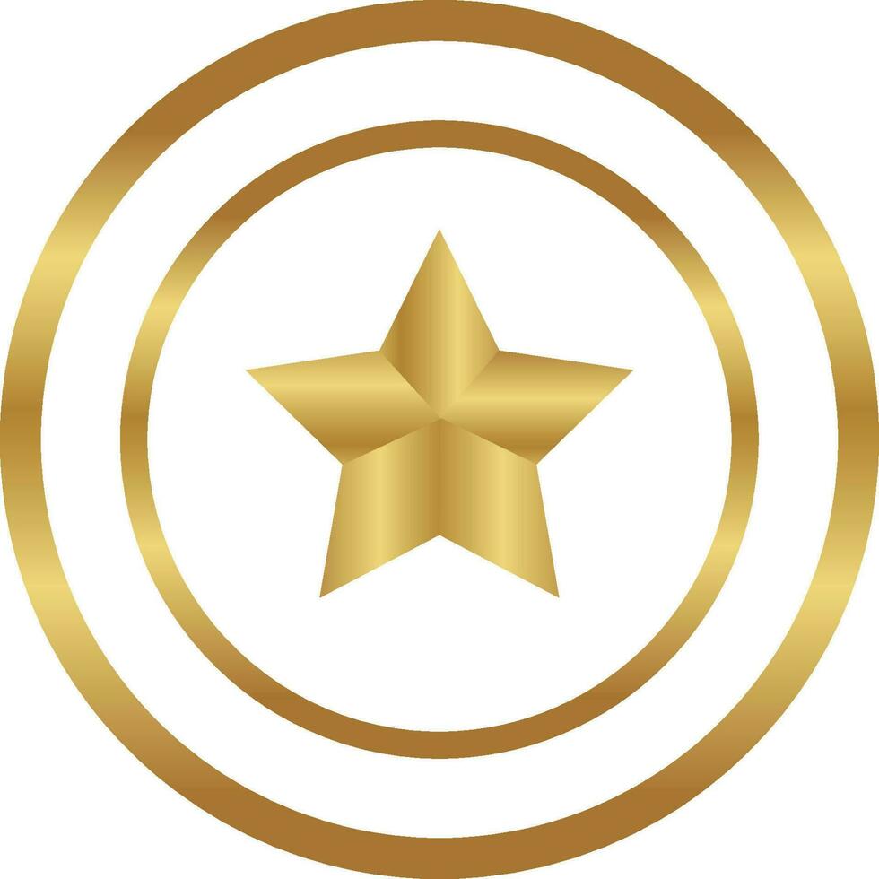 Vector gold cirle stars isolated on a white background symbol of leadership