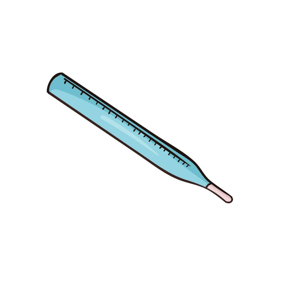 Vector mercury thermometer icon simple illustration
