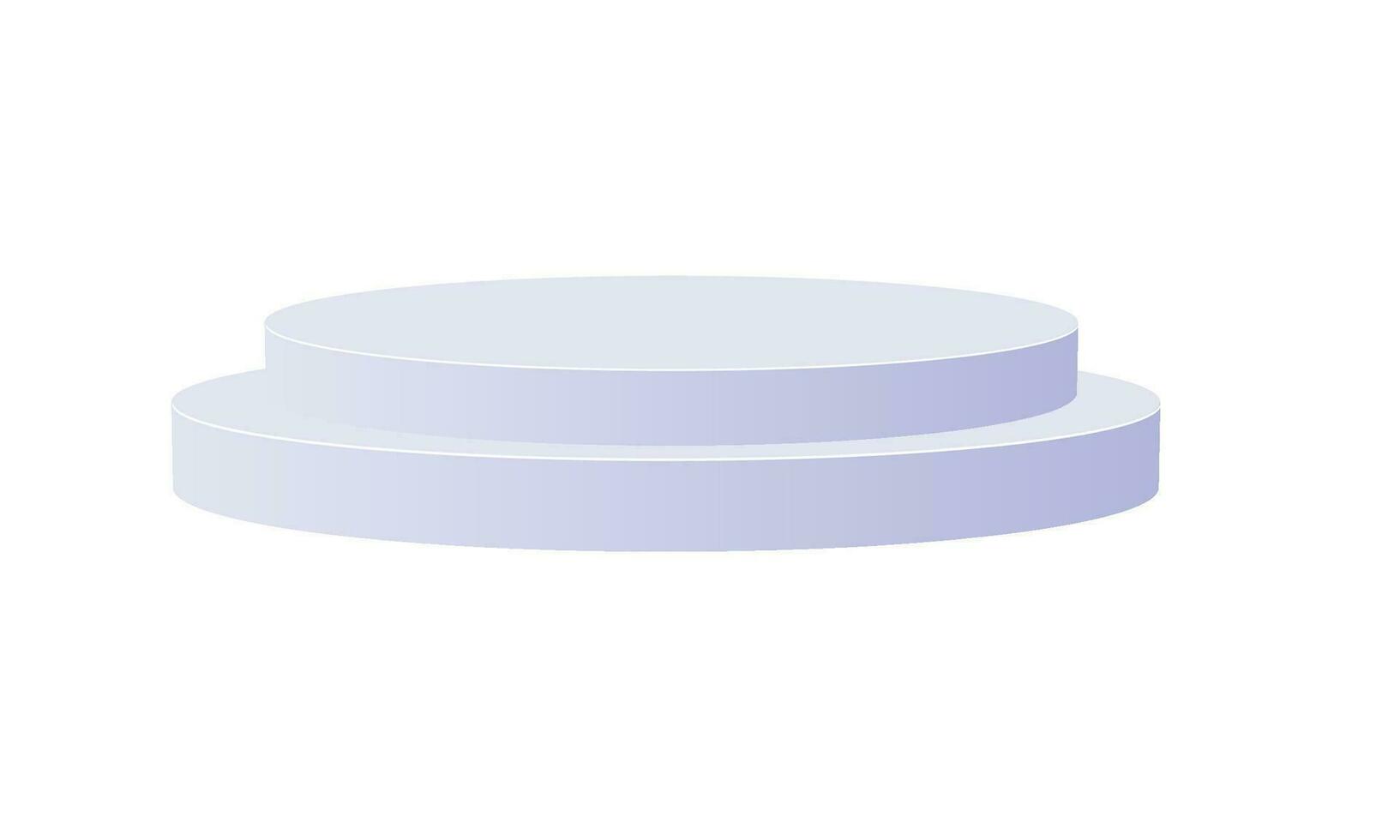 Vector round blue podiums. empty pedestal mockup in trendy very peri colors for product presentation