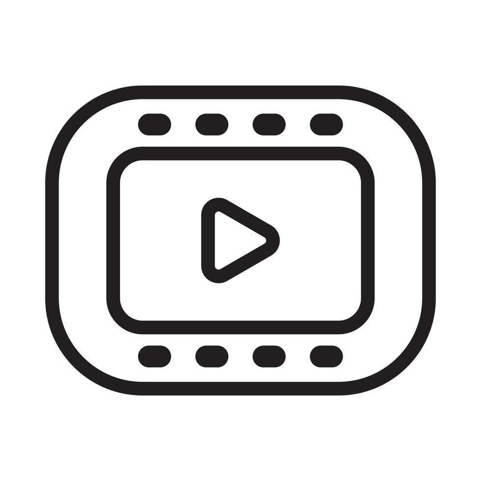 Video Camera Icon Vector Illustration, Video Player Sign, Technology Icon, Live Video Broadcasting Symbol, Camera Recorder, Film And Multimedia Design Elements For Mobile Apps And Website Illustration