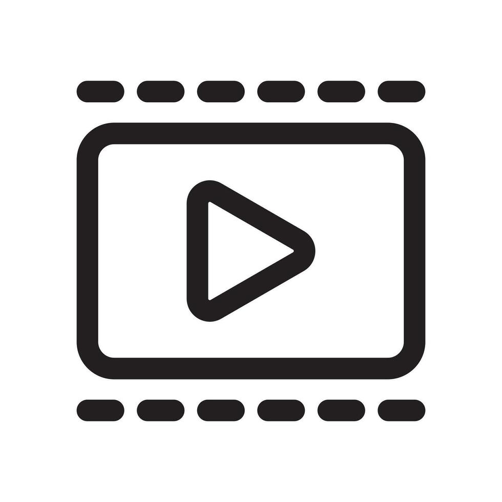 Video Camera Icon Vector Illustration, Video Player Sign, Technology Icon, Live Video Broadcasting Symbol, Camera Recorder, Film And Multimedia Design Elements For Mobile Apps And Website Illustration