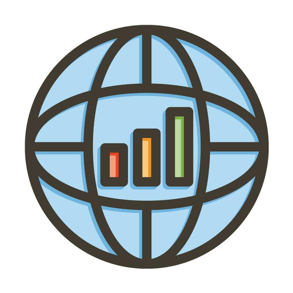 Economics Vector Thick Line Filled Colors Icon For Personal And Commercial Use.