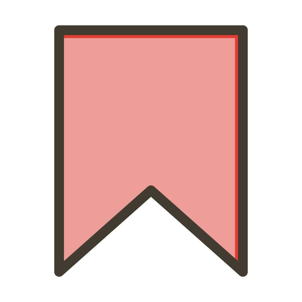Book Marked Vector Thick Line Filled Colors Icon For Personal And Commercial Use.
