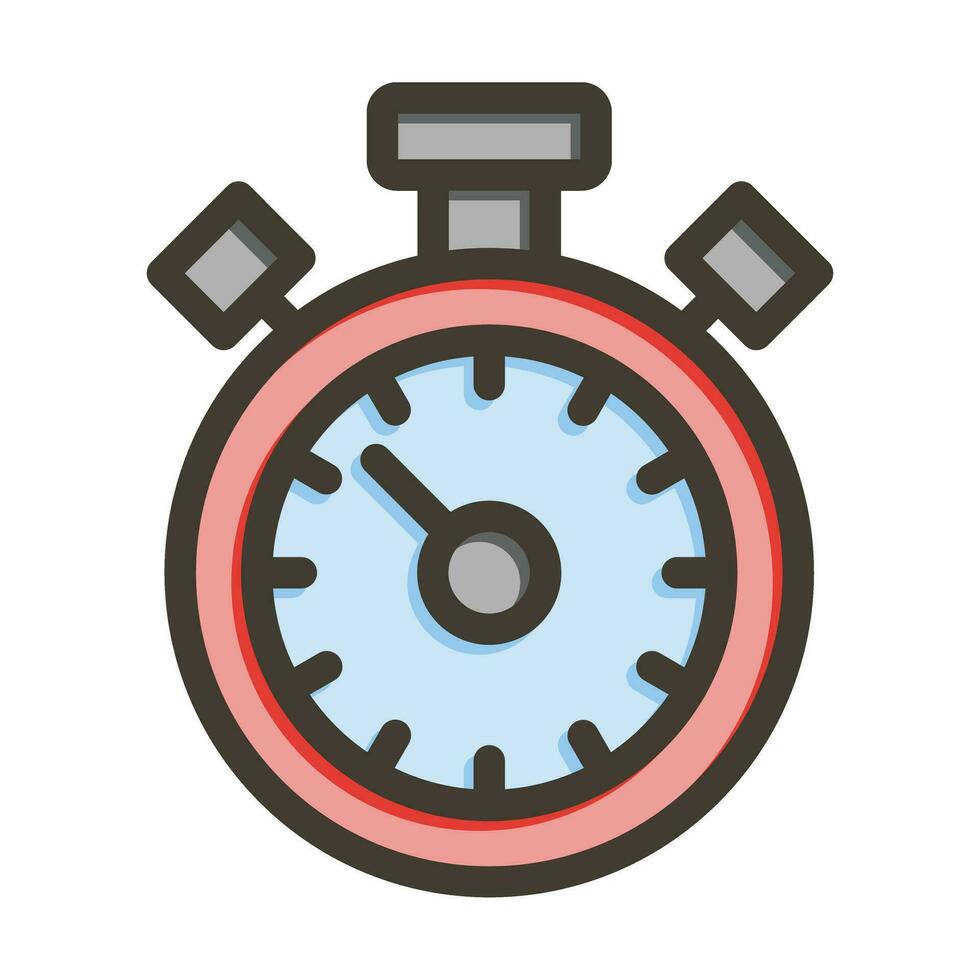 Chronometer Vector Thick Line Filled Colors Icon For Personal And Commercial Use.