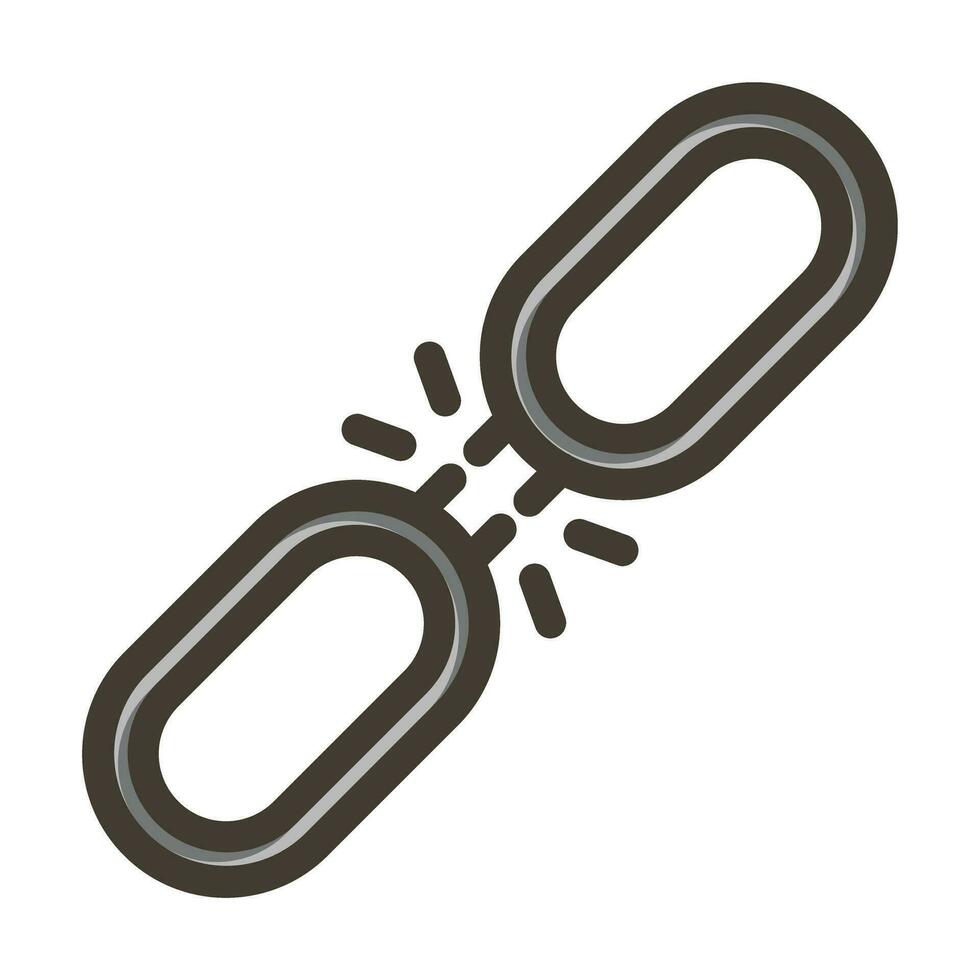 Disconnected Vector Thick Line Filled Colors Icon For Personal And Commercial Use.