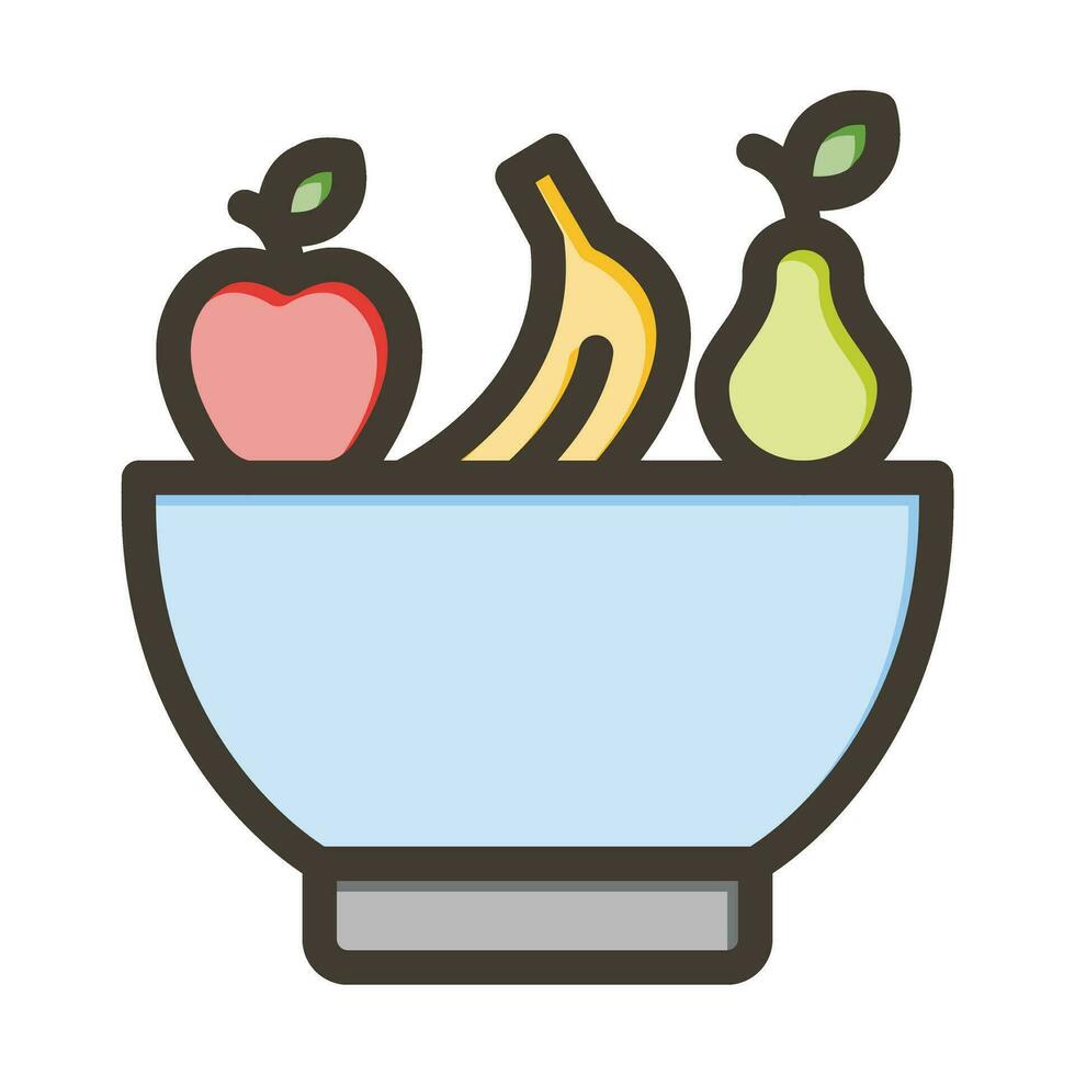 Healthy Eating Vector Thick Line Filled Colors Icon For Personal And Commercial Use.