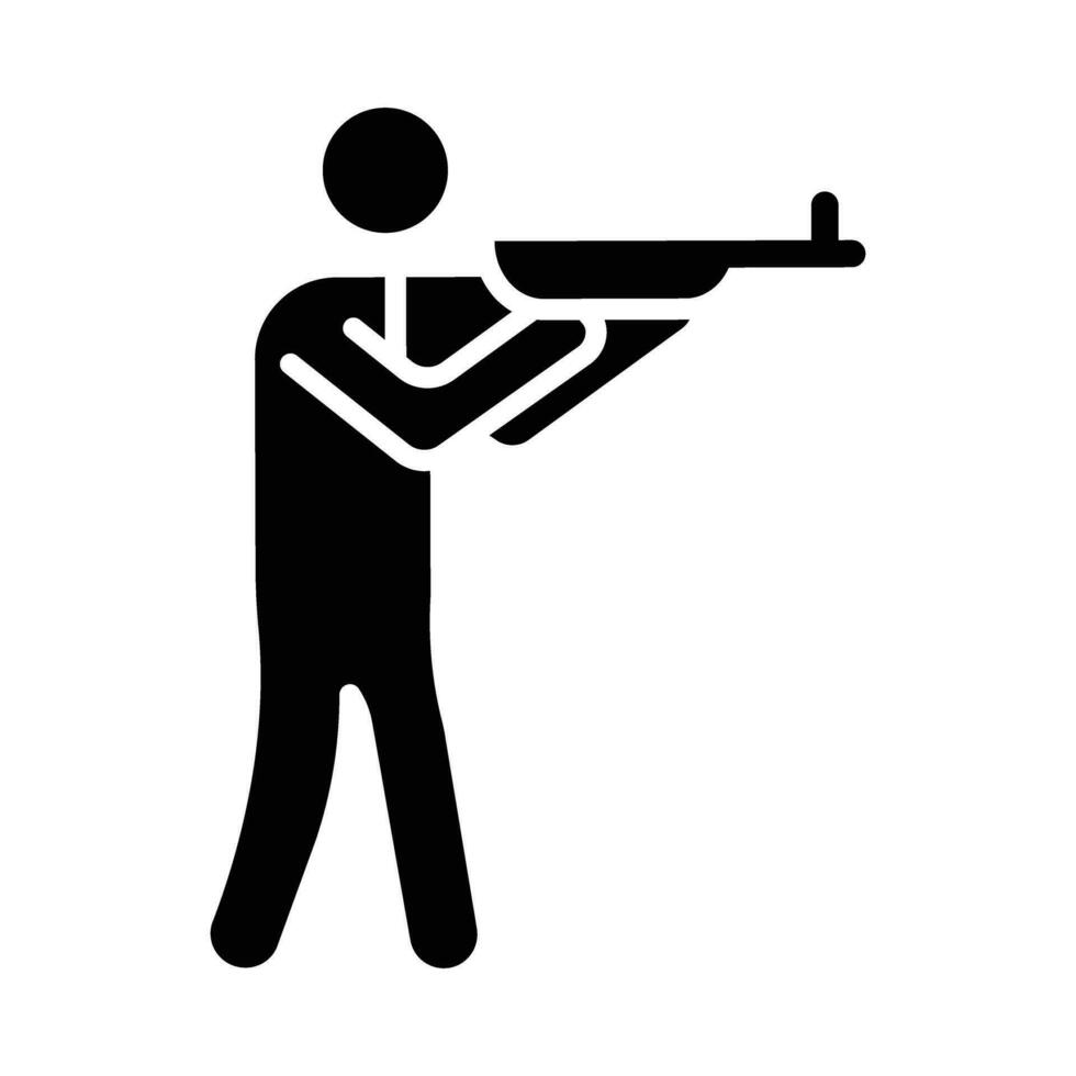Shooting Vector Glyph Icon For Personal And Commercial Use.