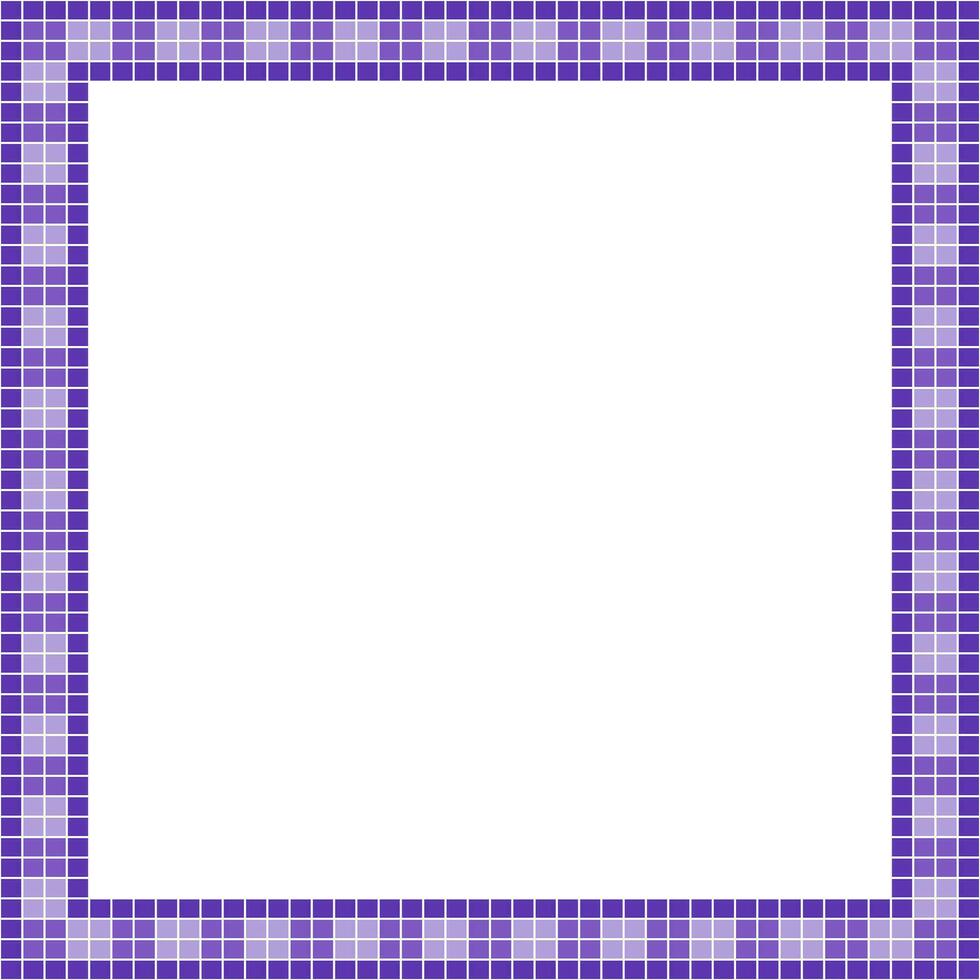 Purple tile frame, Mosaic tile frame or background, Tile background, Seamless pattern, Mosaic seamless pattern, Mosaic tiles texture or background. Bathroom wall tiles, swimming pool tiles. vector