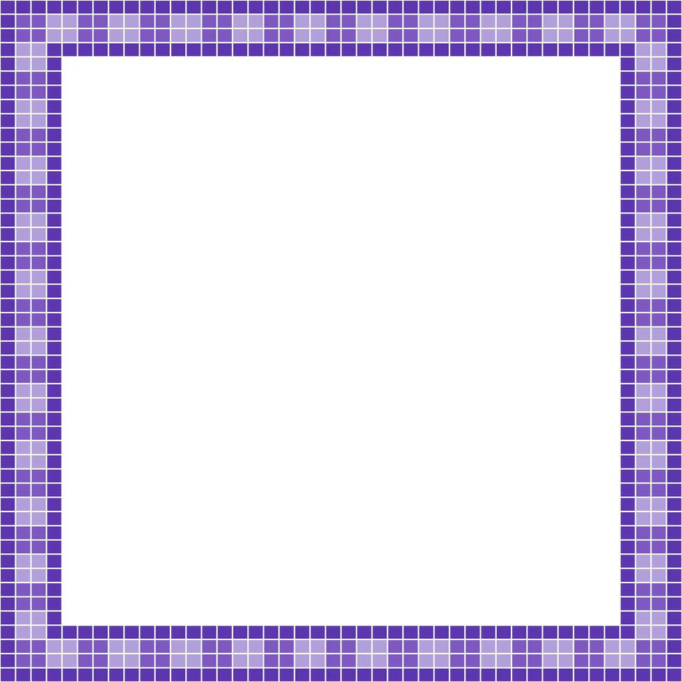 Purple tile frame, Mosaic tile frame or background, Tile background, Seamless pattern, Mosaic seamless pattern, Mosaic tiles texture or background. Bathroom wall tiles, swimming pool tiles. vector