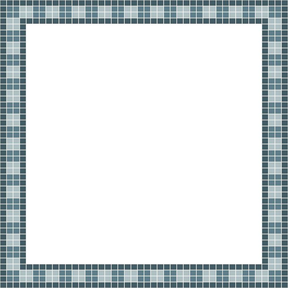 Grey tile frame, Mosaic tile frame or background, Tile background, Seamless pattern, Mosaic seamless pattern, Mosaic tiles texture or background. Bathroom wall tiles, swimming pool tiles. vector