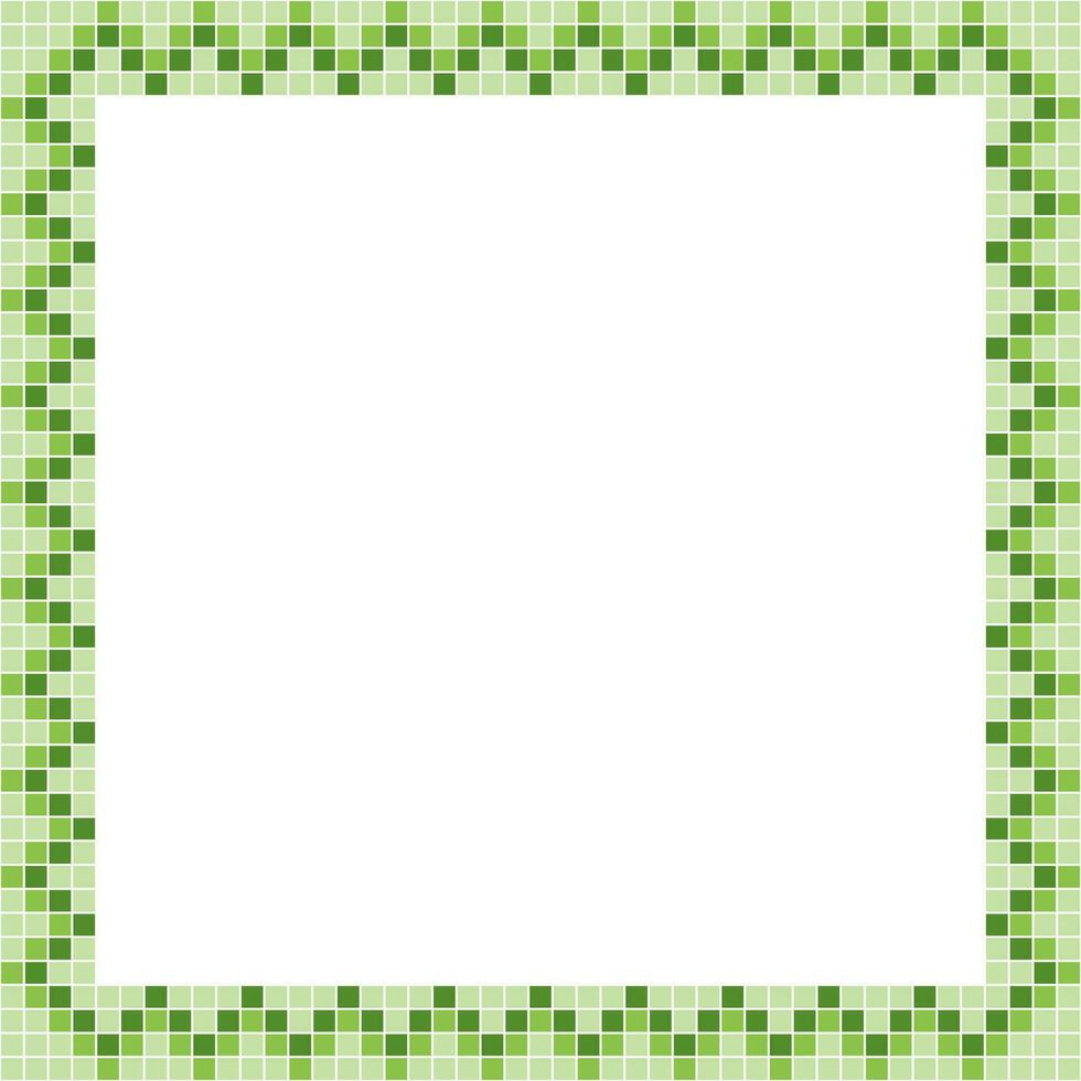 Light green tile frame, Mosaic tile frame or background, Tile background, Seamless pattern, Mosaic seamless pattern, Mosaic tiles texture or background. Bathroom wall tiles, swimming pool tiles. vector