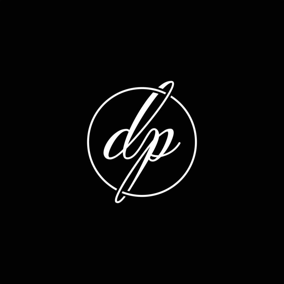 dp inicial firma logo. escritura logo modelo vector