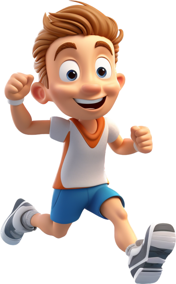 Runner png with AI generated.