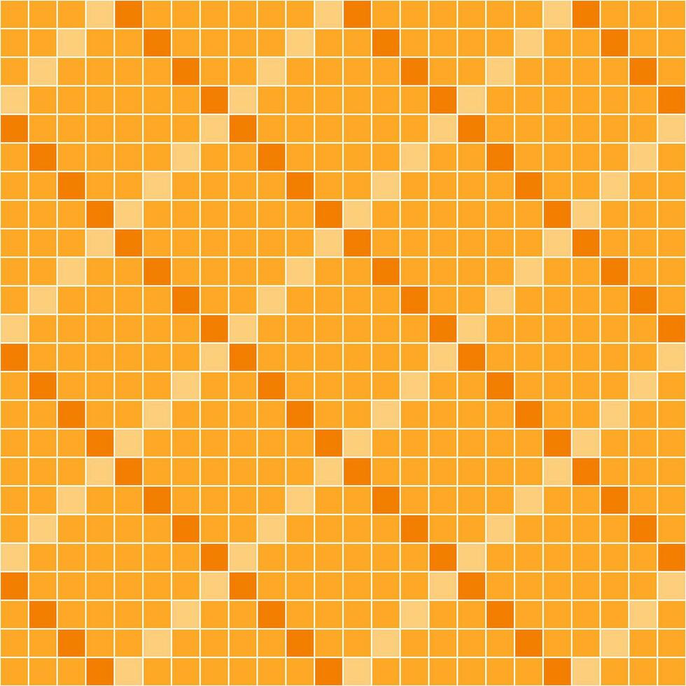 Orange tile background, Mosaic tile background, Tile background, Seamless pattern, Mosaic seamless pattern, Mosaic tiles texture or background. Bathroom wall tiles, swimming pool tiles. vector