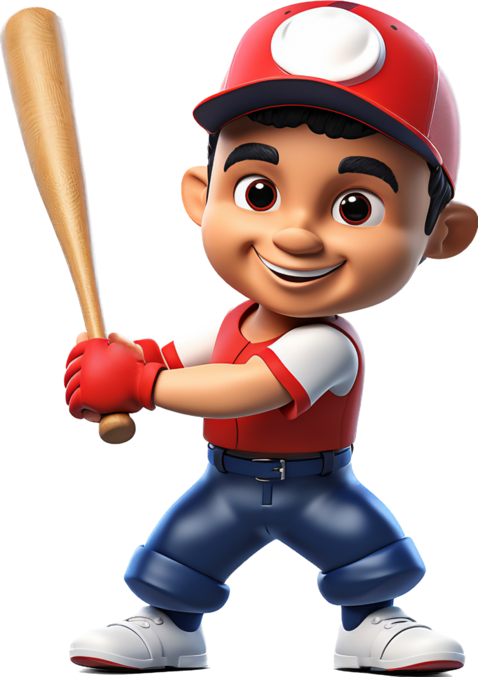 Baseball player png with AI generated.