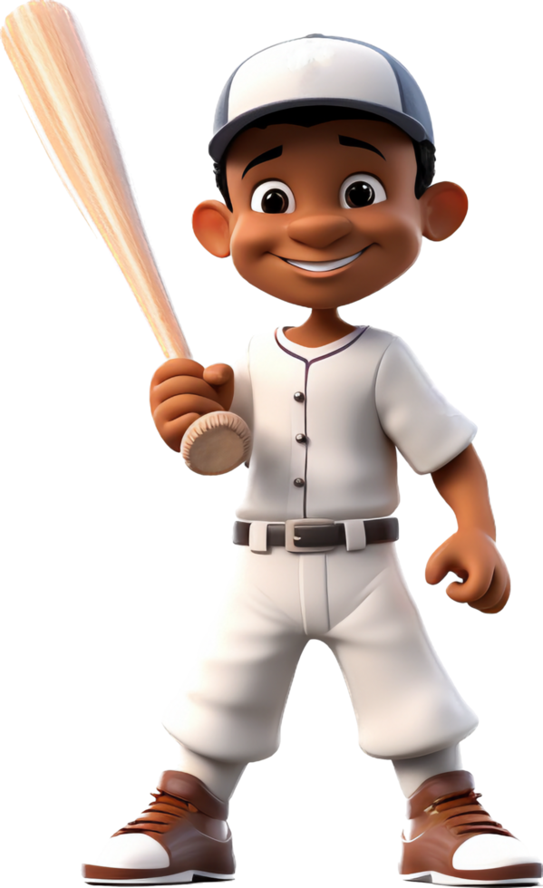 Baseball player png with AI generated.