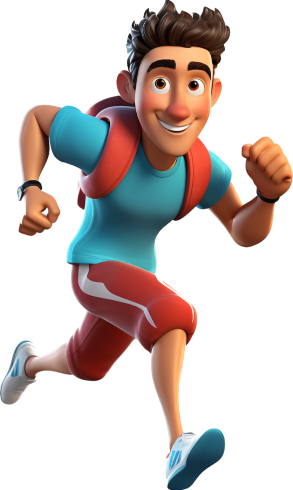 Runner png with AI generated.