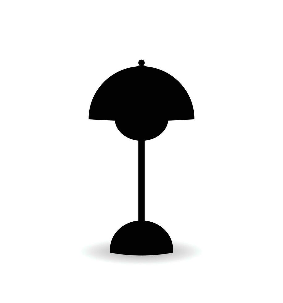 Dome Table lamp silhouette, work, study and bedroom decor light lamp vector