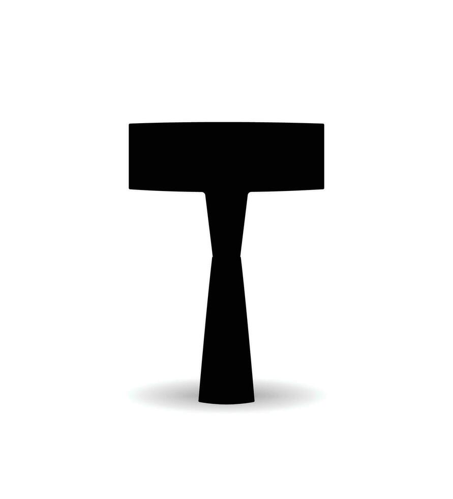Exposure table lamp silhouette, work, study and bedroom decor light lamp vector