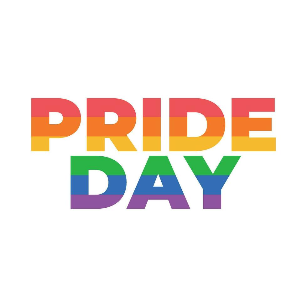 Vector lgbt pride typography pride month in june colorful text lettering