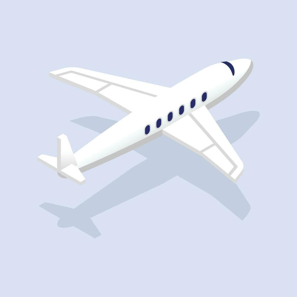 Vector airport isometric composition with isolated