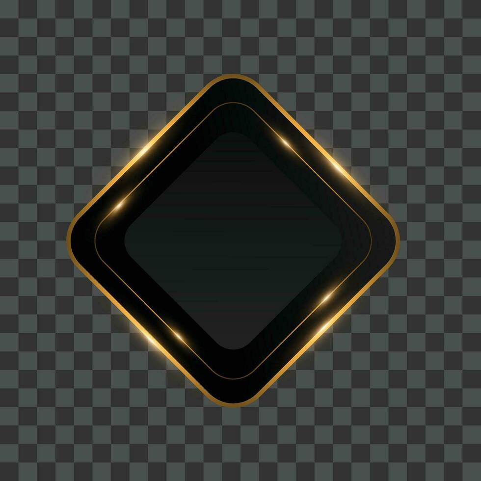 Vector realistic golden frame template