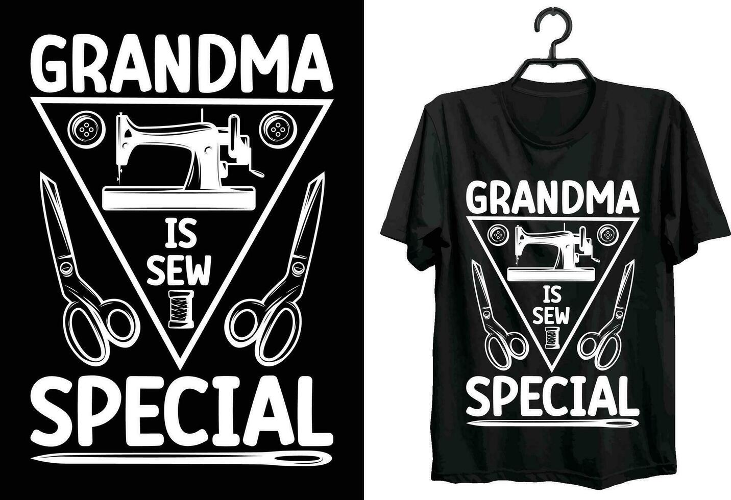 Sewing T-shirt Design. Funny Gift Item Sewing T-shirt Design For All Tailor And Sewing Lover And Peoples. vector