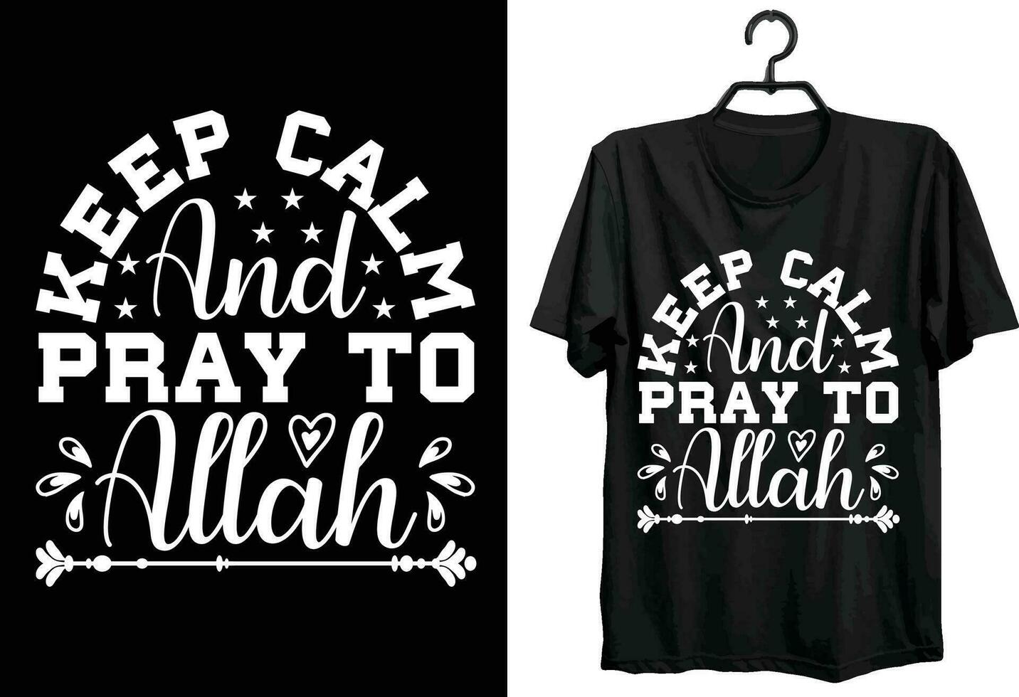 Islamic T-shirt Design. Gift Item Islamic T-shirt Design For All Muslims. vector