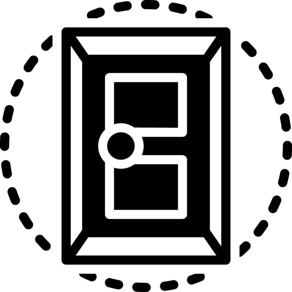 solid icon for door vector