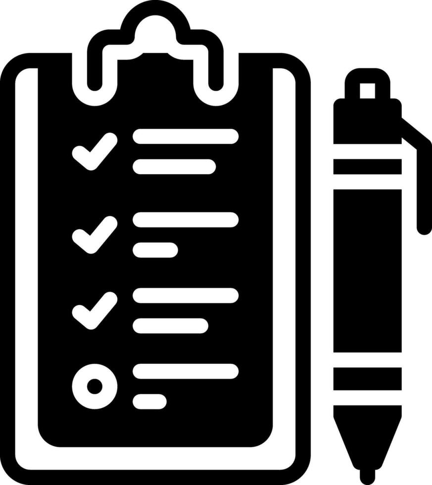 solid icon for curriculum vector