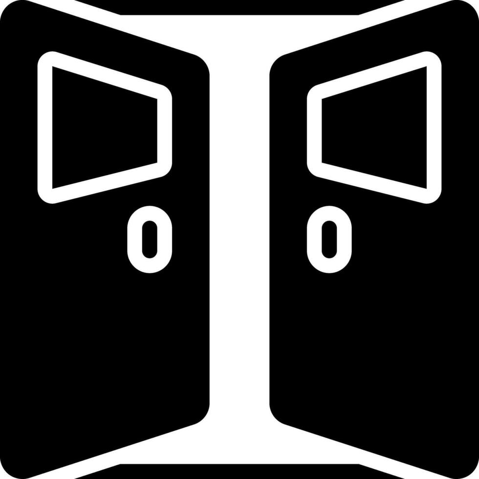 solid icon for door vector