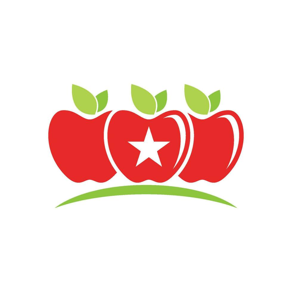 diseño de ilustración de vector de manzana