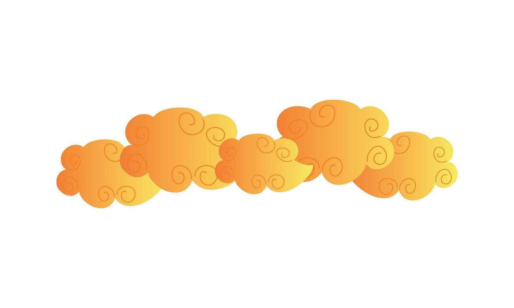 vector colección de tradicional chino nube icono diseño