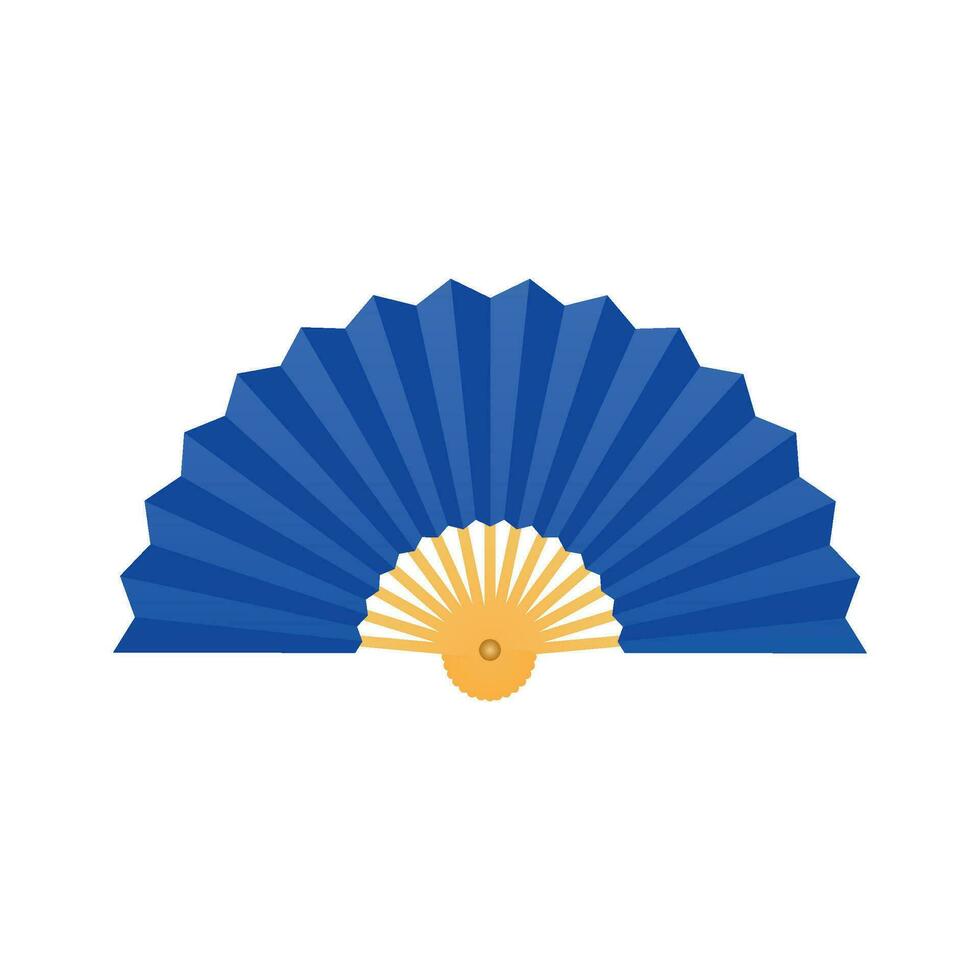 Vector japanese folding fan or hand fan isolated