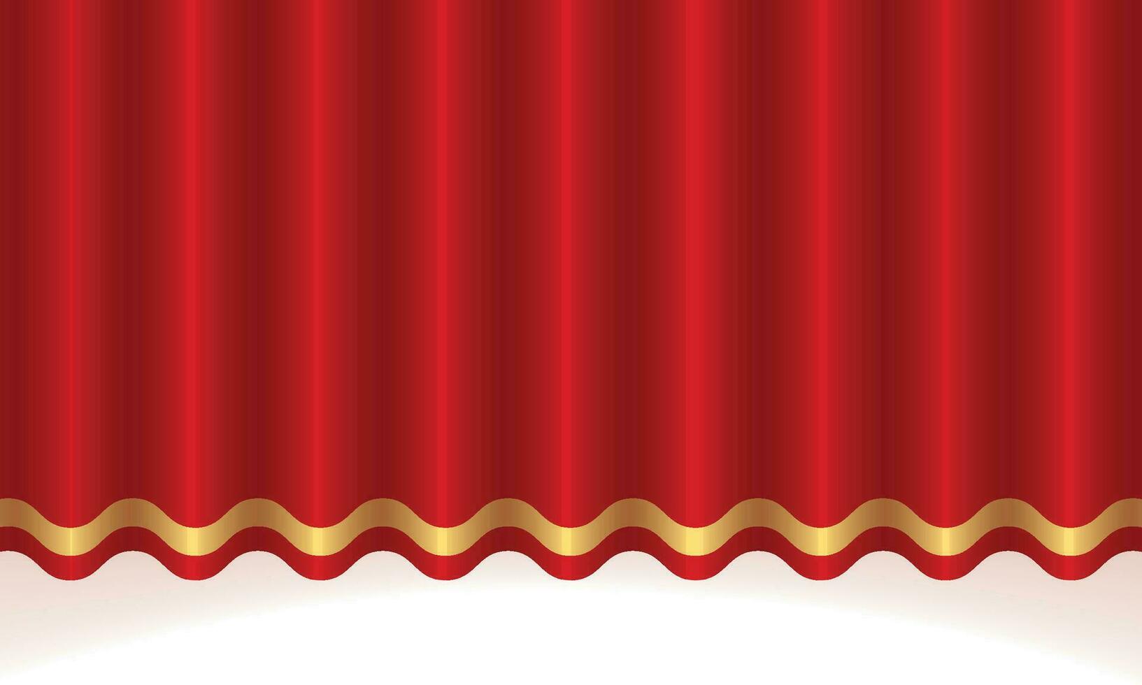 Vector red silk curtain background