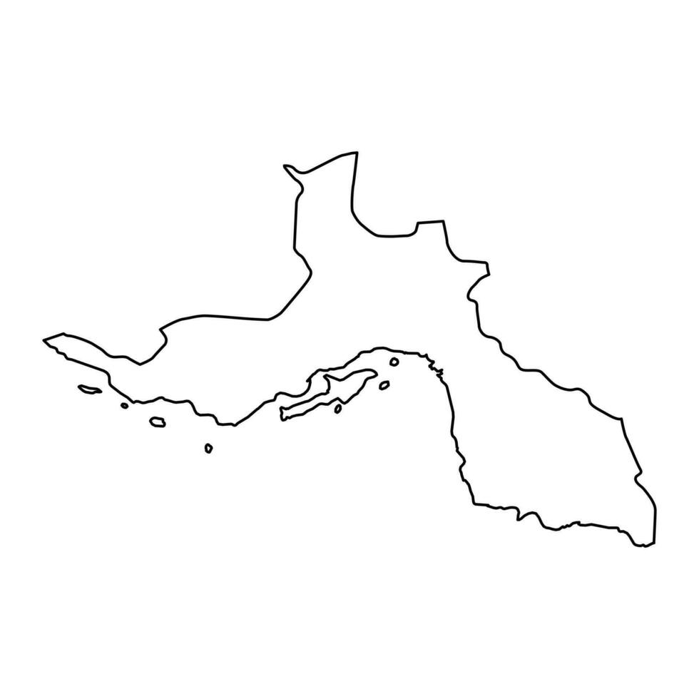 Hormozgan province map, administrative division of Iran. Vector illustration.